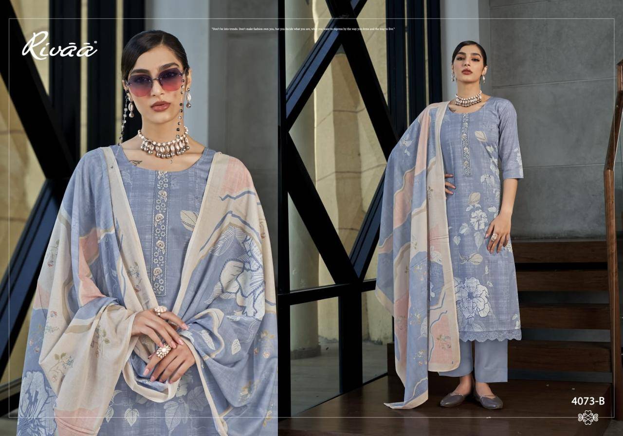 MASHA By RIVAA Stylish Beautiful Colourful Pure Italian Lawn Dresses At Wholesale Price